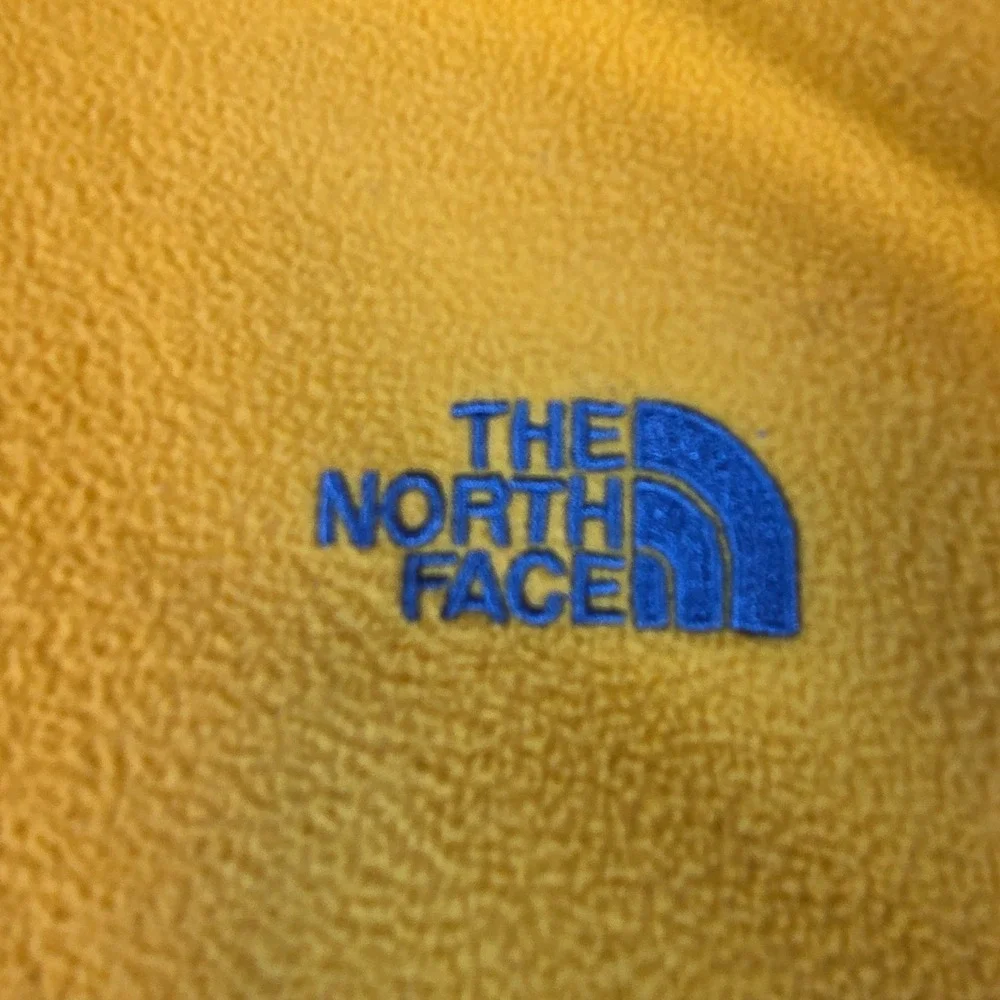 The North Face FlashDry Quarter Zip Fleece Pullover XL Yellow Mens Sleeve Pocket